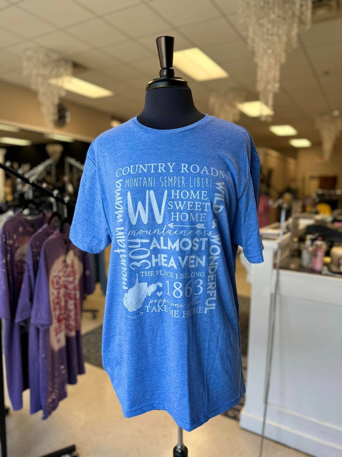 Country Roads, WV, Almost Heaven, 304 T-Shirt