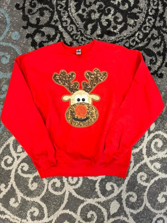 Red Rudolph Reindeer Sweatshirt