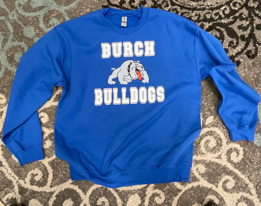 Burch Bulldogs Sweatshirt- Royal Blue