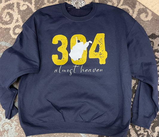 304 Almost Heaven - Navy Sweatshirt