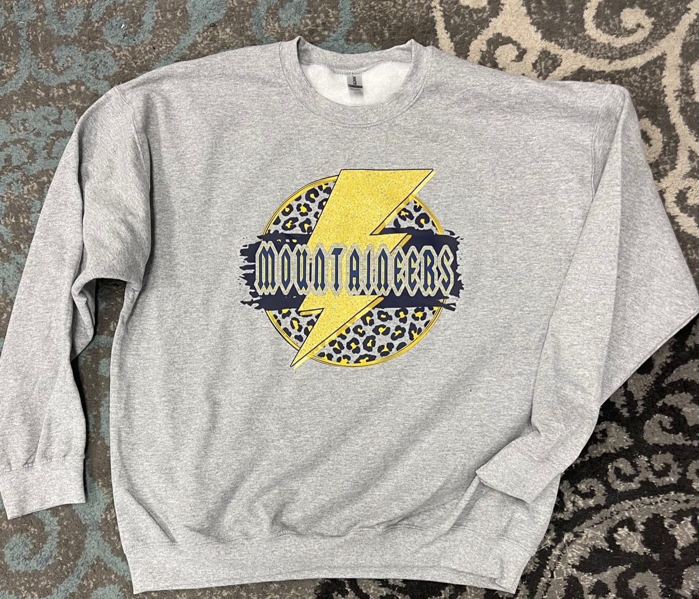 Mountaineers - Lightening Bolt - Sport Grey Sweatshirt