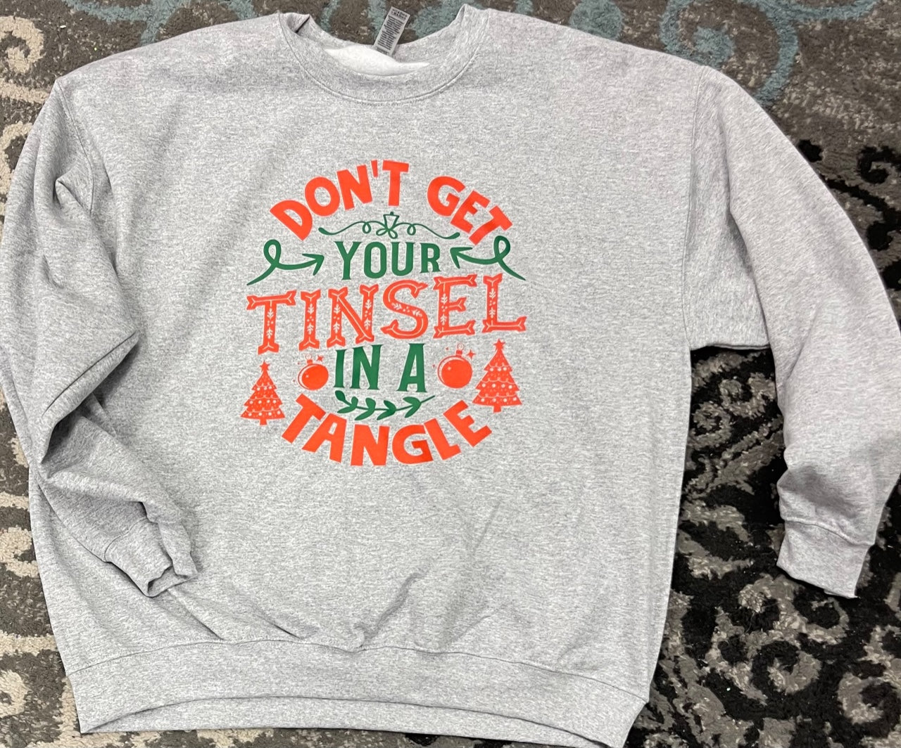 Don't Get Your Tinsel in a Tangle - Sport Grey Sweatshirt