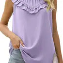 Sleeveless Ruffle Splicing Top