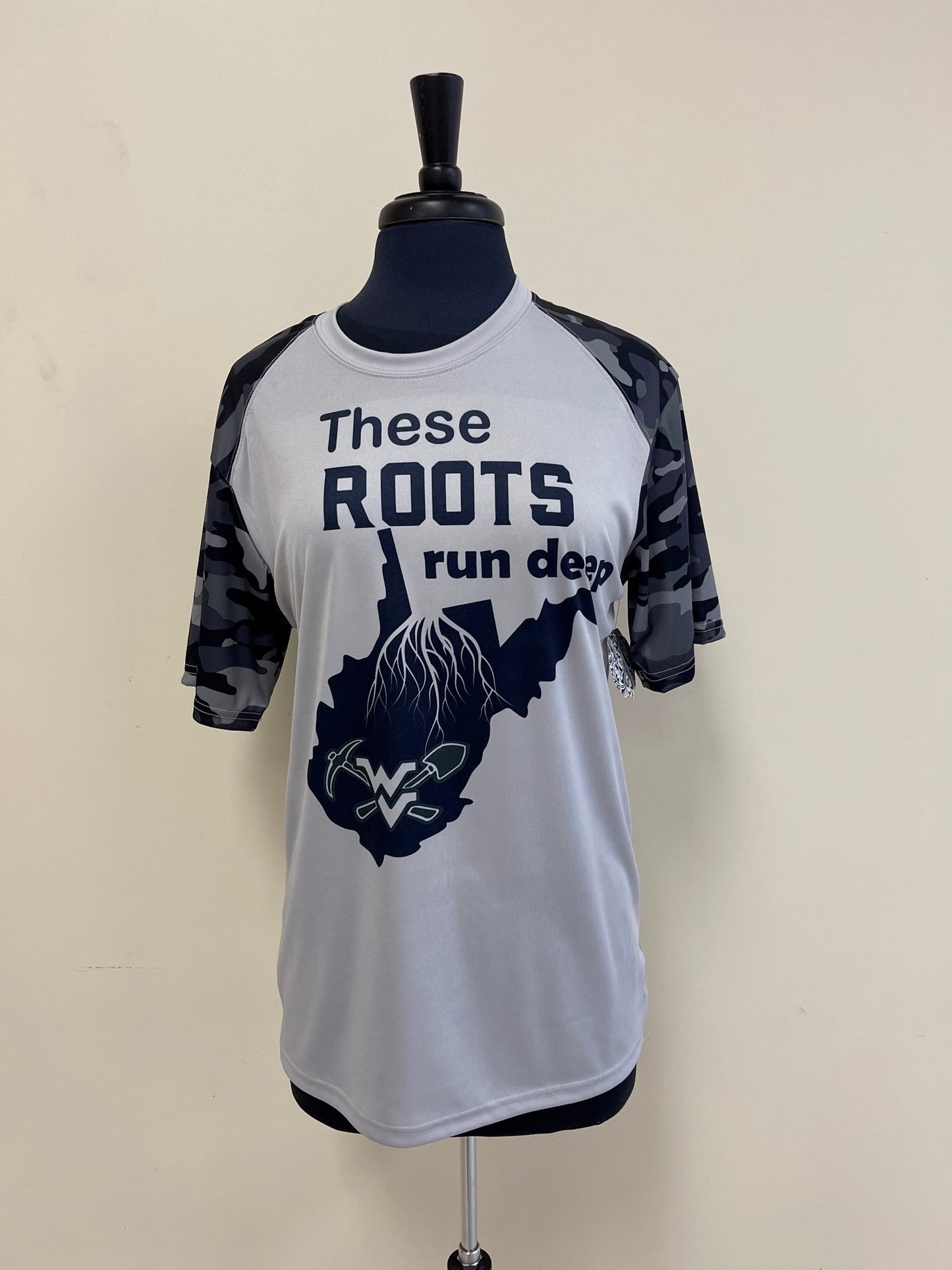 These Roots Run Deep with Camo Sleeves T-Shirt