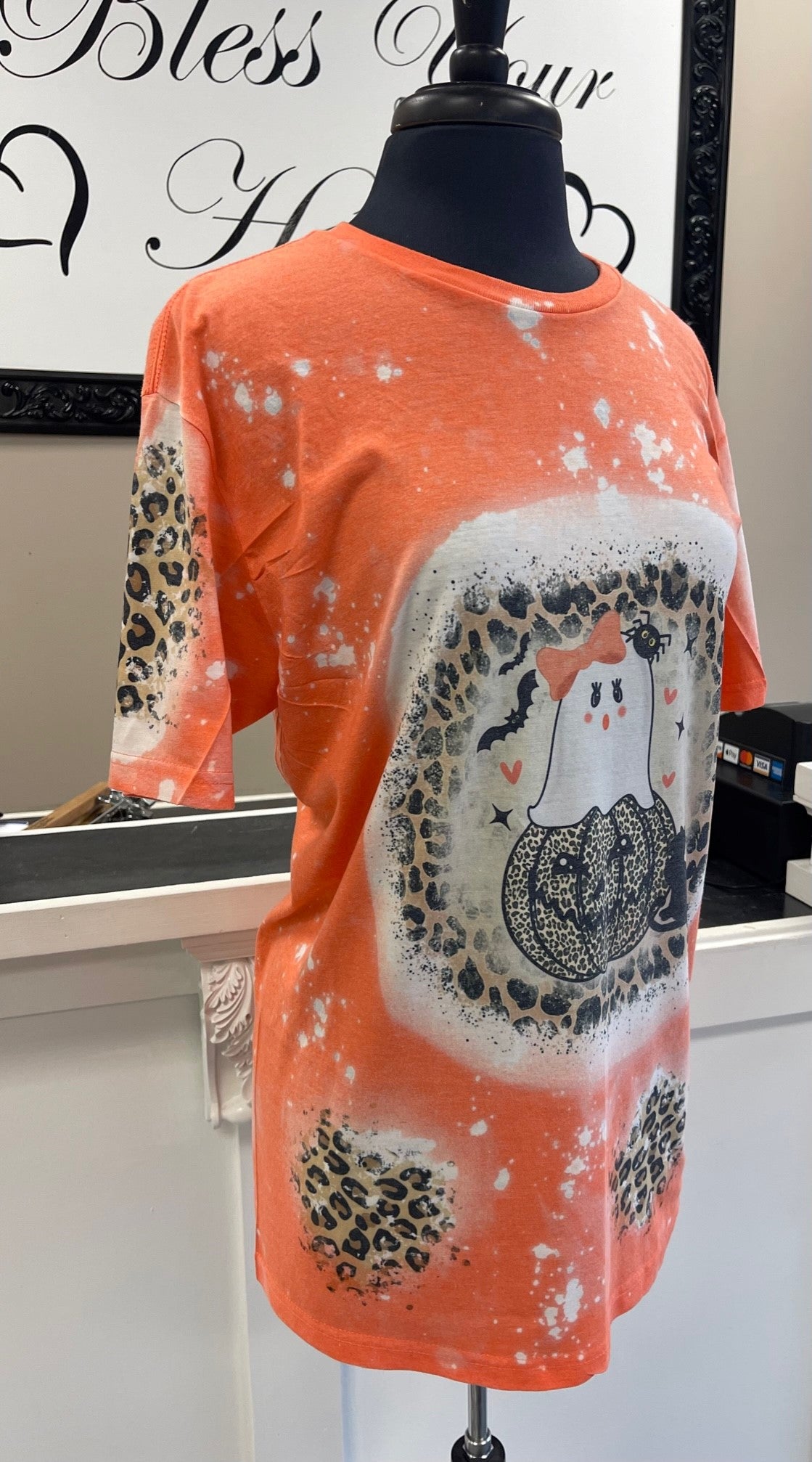 Leopard Ghost Pumpkin T-Shirt