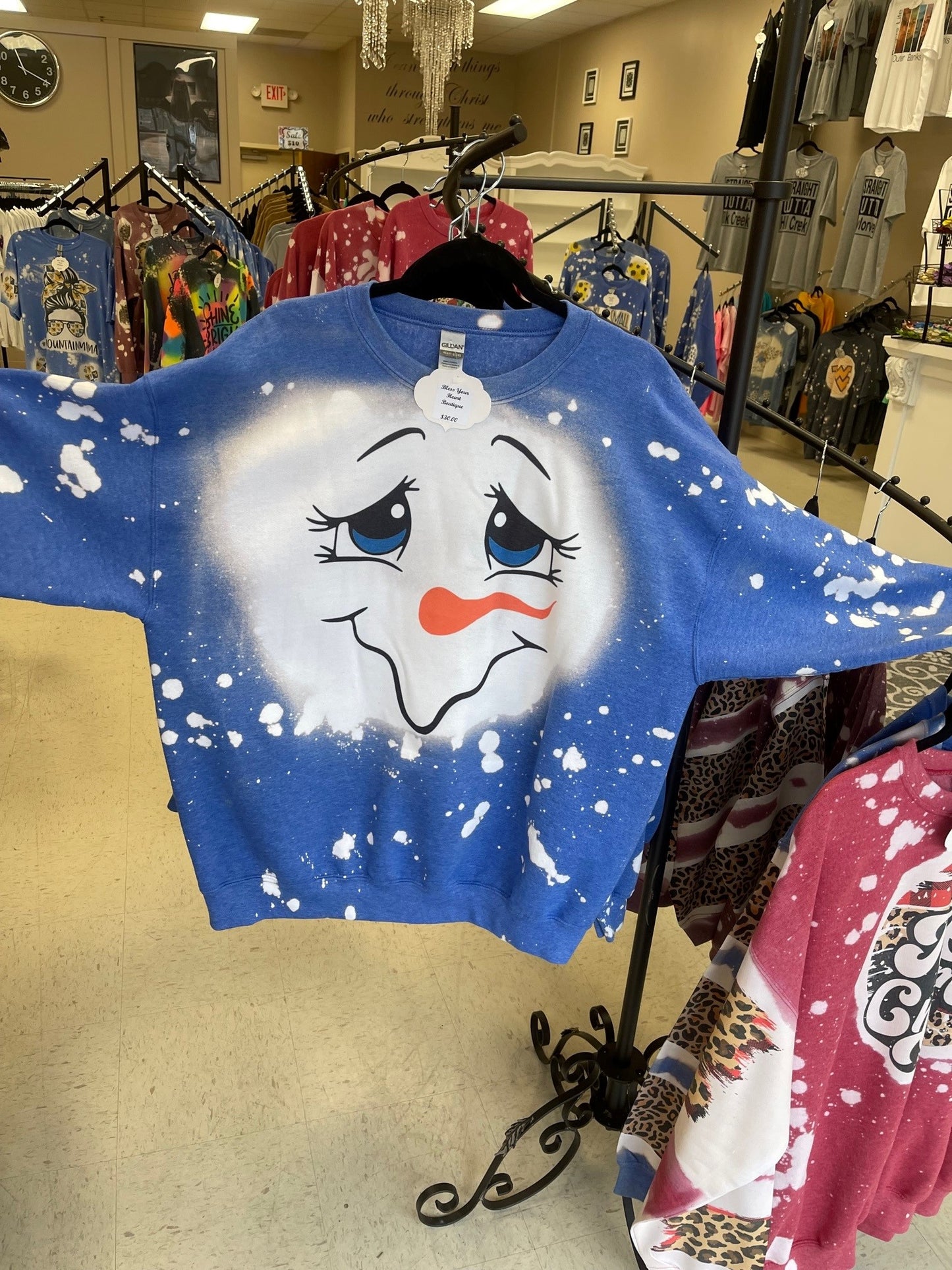 Snowman Sweatshirt Blue